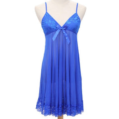 Lace Patchwork Mesh Strap Night Dress