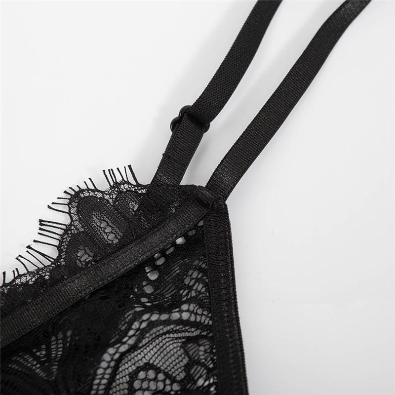 Lace See-through Hollow Out Ultrathin Sleep Set