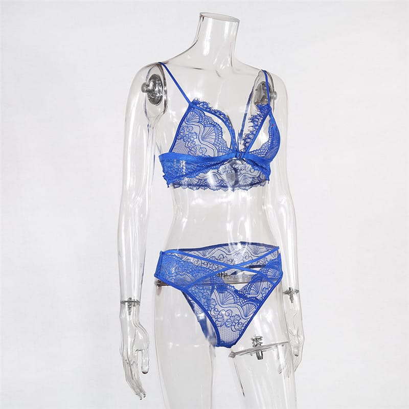 Lace See-through Hollow Out Ultrathin Sleep Set