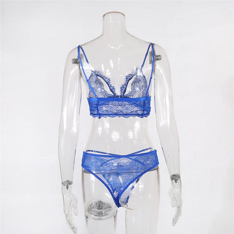Lace See-through Hollow Out Ultrathin Sleep Set