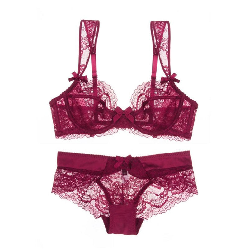 Lace Three-piece Bra Sets for Ladies