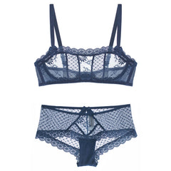 Lace Transparent Ultra-thin Underwear Bra set