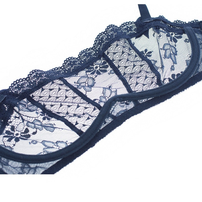 Lace Transparent Ultra-thin Underwear Bra set