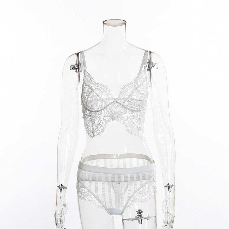 Lace Ultrathin Camis And Panties Sleepwear Set
