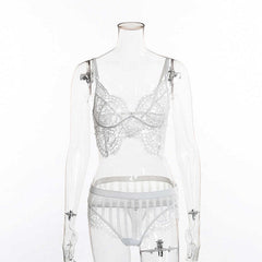 Lace Ultrathin Camis And Panties Sleepwear Set
