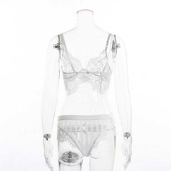 Lace Ultrathin Camis And Panties Sleepwear Set