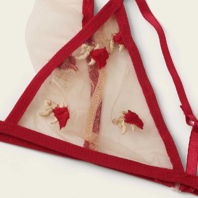 Lingerie Bra New Transparent Lace Underwear Flower Lace