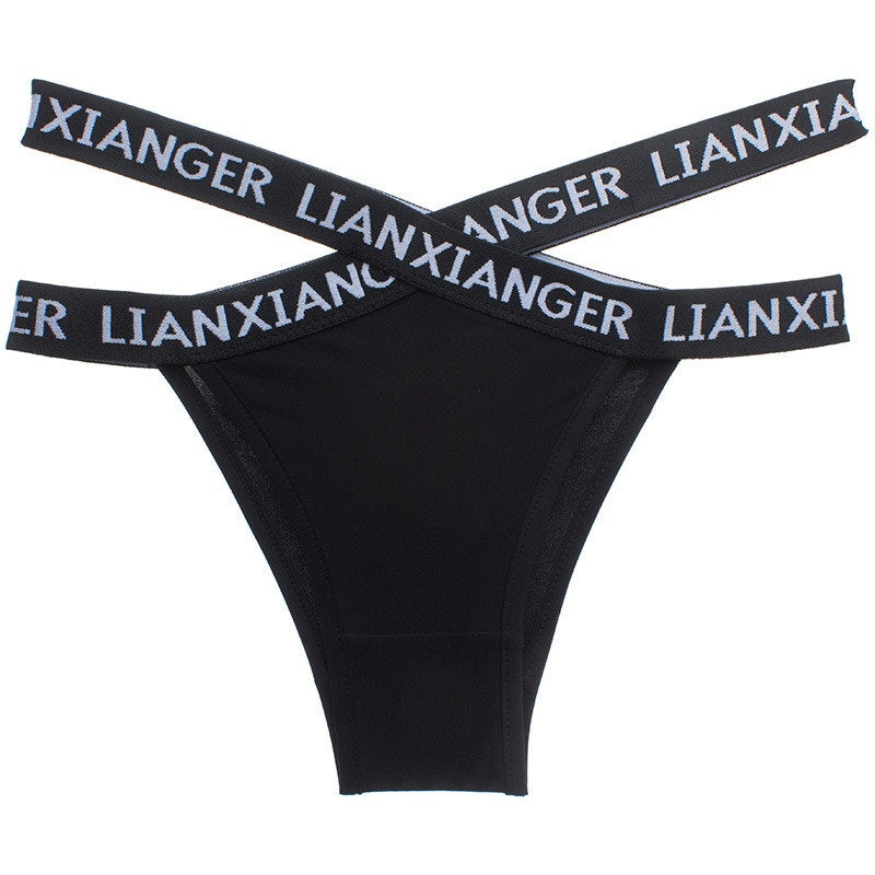 Low Waisted Letter Pattern Panties