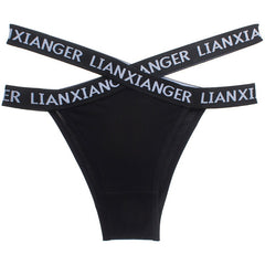 Low Waisted Letter Pattern Panties