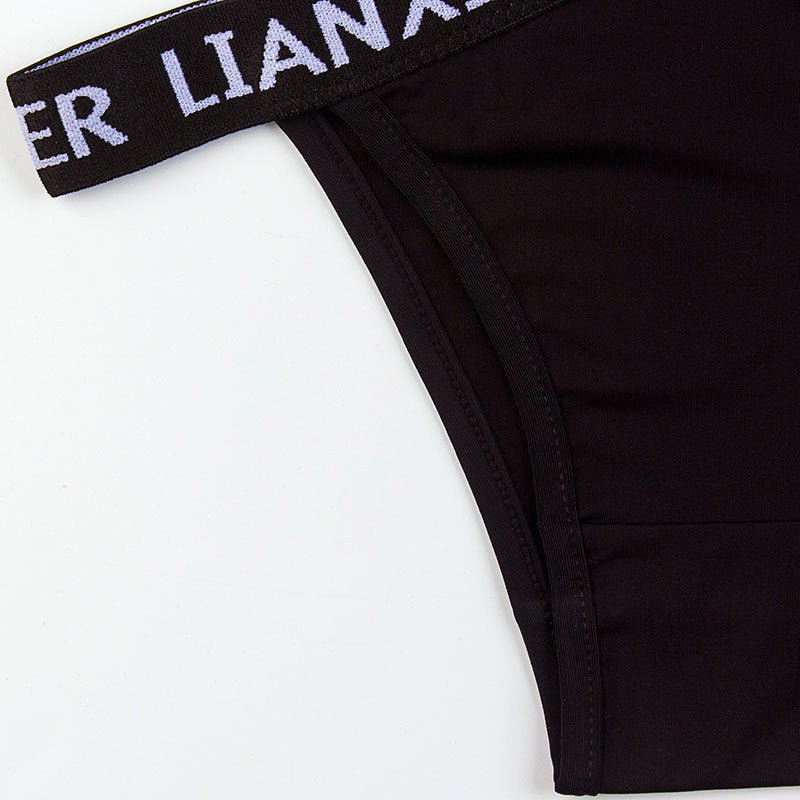 Low Waisted Letter Pattern Panties