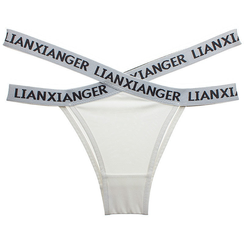 Low Waisted Letter Pattern Panties