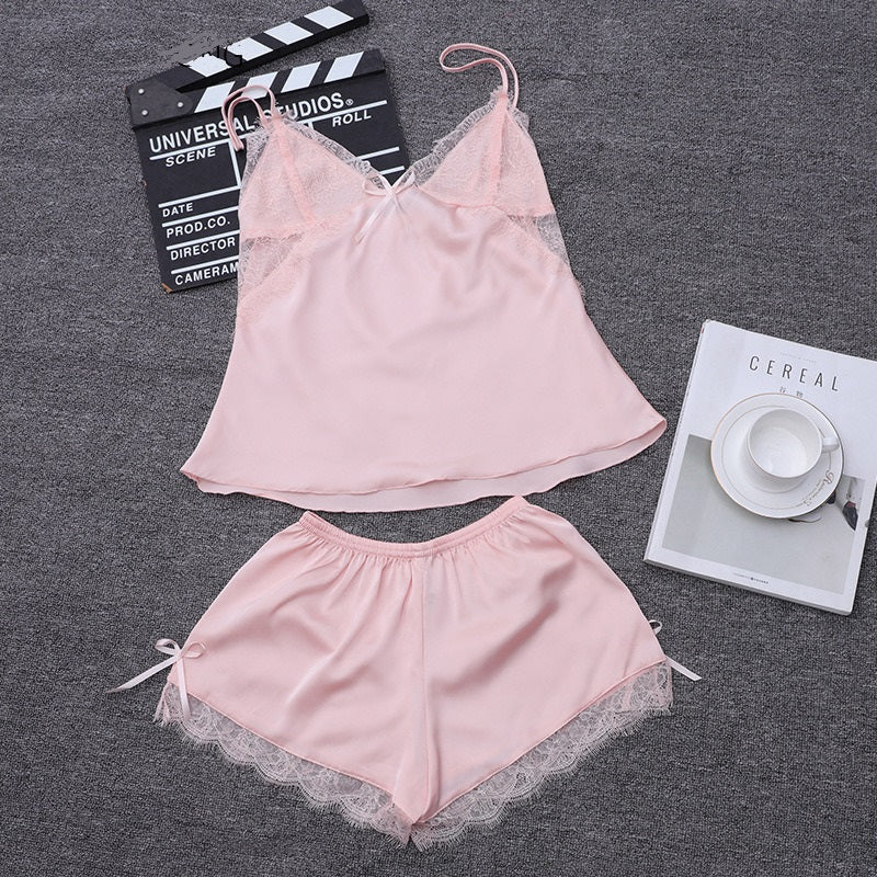 Sleeveless Lace Strap Nightwear