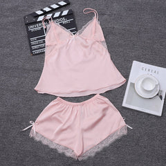 Sleeveless Lace Strap Nightwear