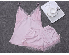 Sleeveless Lace Strap Nightwear