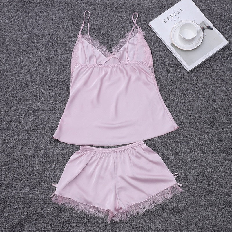 Sleeveless Lace Strap Nightwear