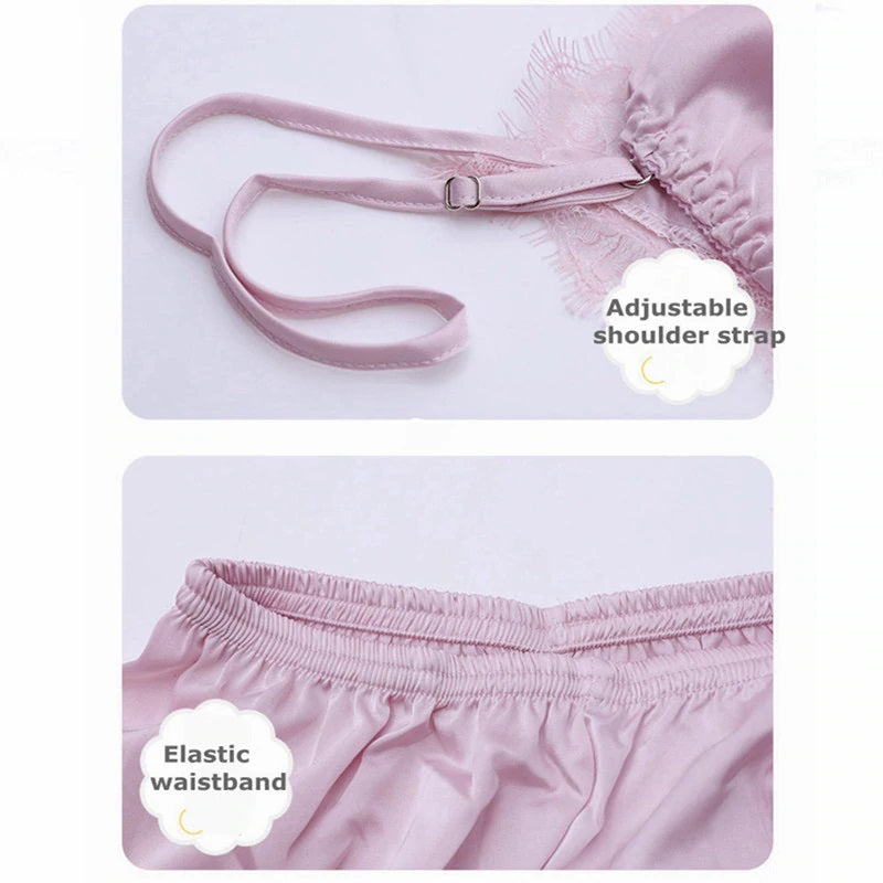 Sleeveless Lace Strap Nightwear