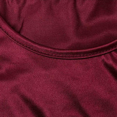 Solid Color Backless Satin Nightdress