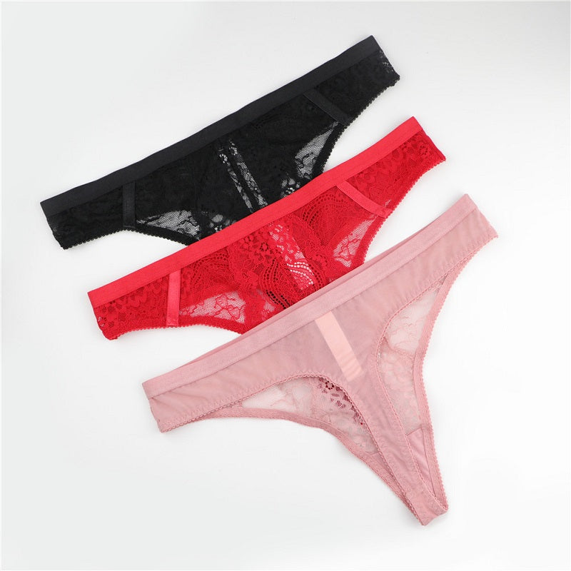 Thong Floral Lace Low-Rise Panties