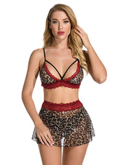 Tulle Skirt Lace Two-Piece Set Lingerie Outfit