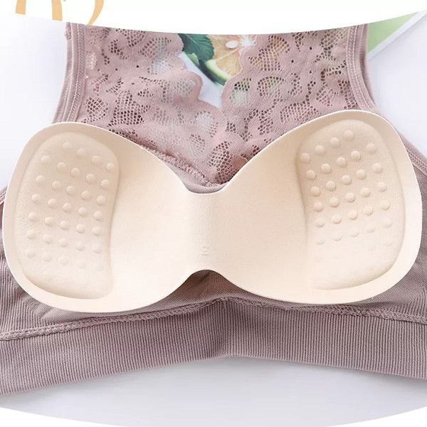 V Neck Lace Bras For Brassiere Push Up Padded Bra