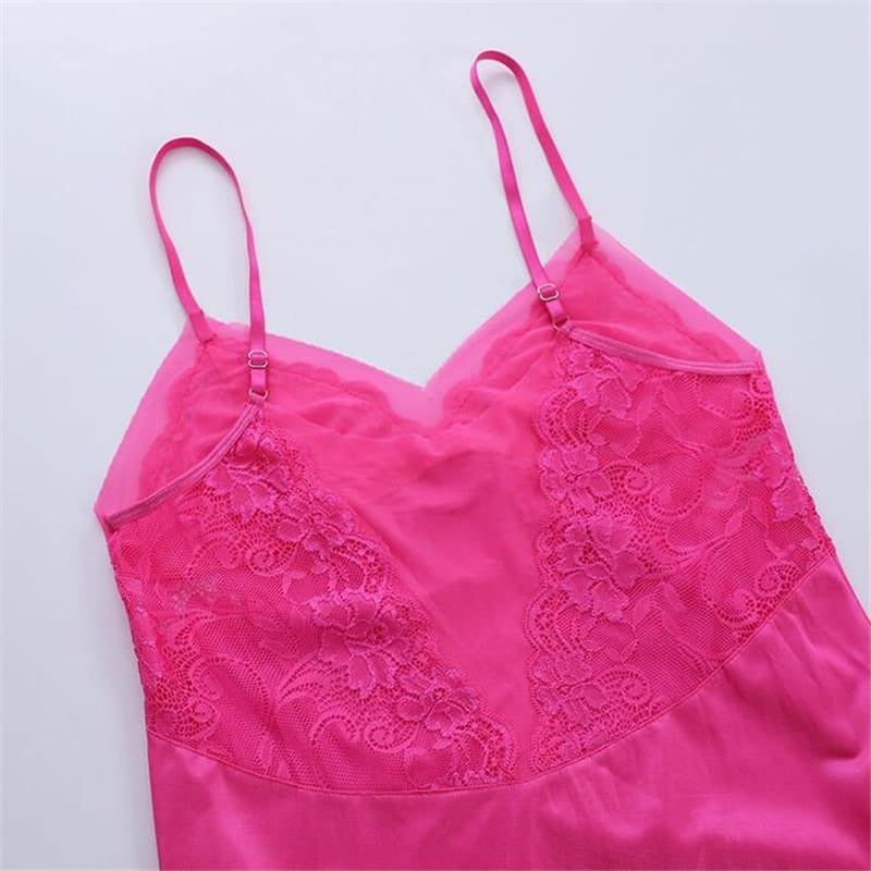 V-Neck Lace Strap Sleep Dresses