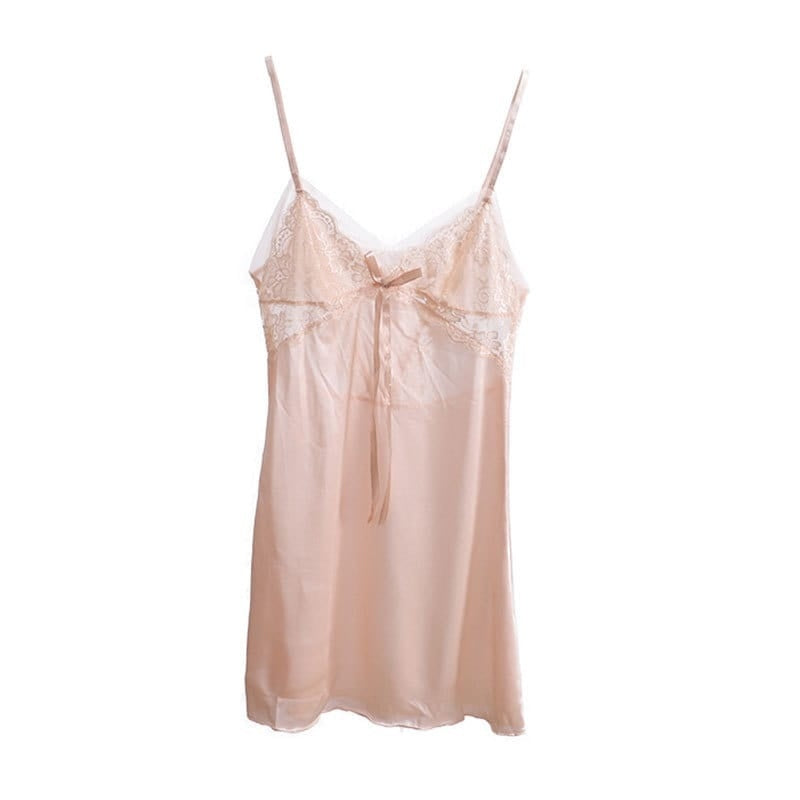 V-Neck Lace Strap Sleep Dresses
