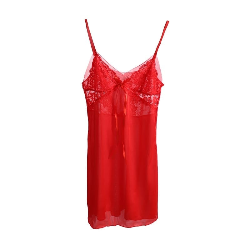V-Neck Lace Strap Sleep Dresses