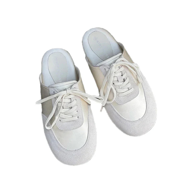 Sport Sneakers Flats Mules Slippers Shoes Woman Lace Up Running Walking Shoes Mujer Zapatos
