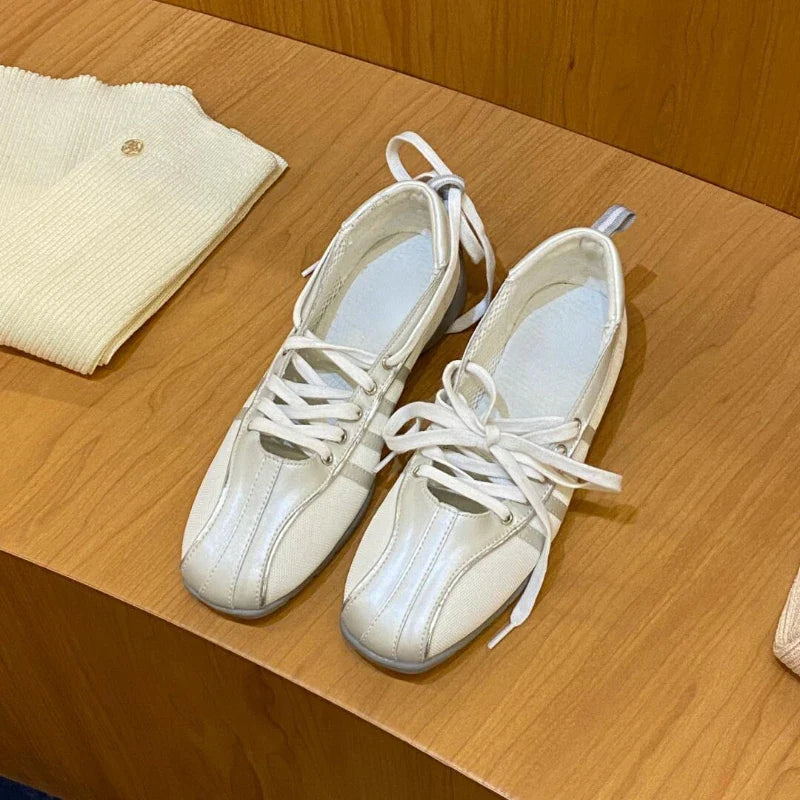 Black Ballet Shoes Flat Cross Strap Functional Shoes Comfortable Soft Bottom Mary Jane Shoes Ballet Sneakers