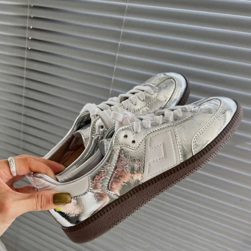 Genuine Leather Outdoor Walking Shoes Casual Sports Platform Shoes