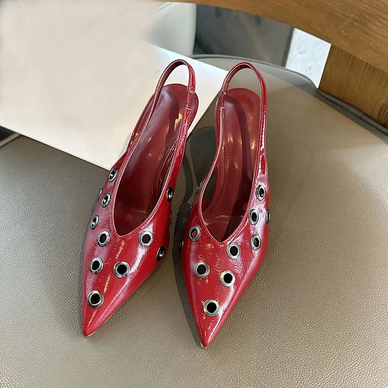 Big Size 43 Metal Heels Shoes In Pointed Toe Footwear Party Thin High Heels Shoes