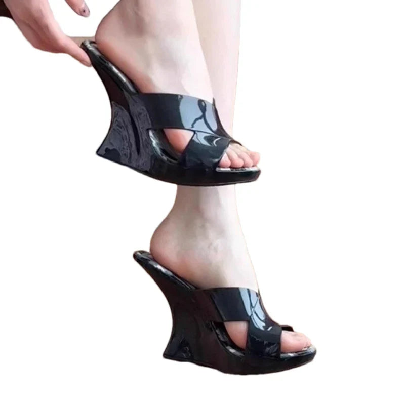Wedges Sandals High Heels Slippers Platform Shoes Party Pumps Open Toe Slides Mujer Sandalias