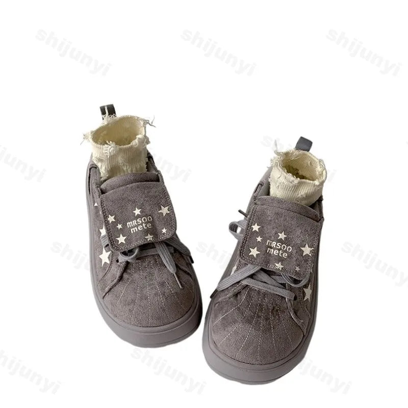 Vintage Low Top Thick Soled Increase Vulcanize Shoes