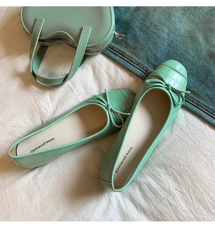 and ballet flat shoes bow and comfortable work shoes work shoes single shoes flats