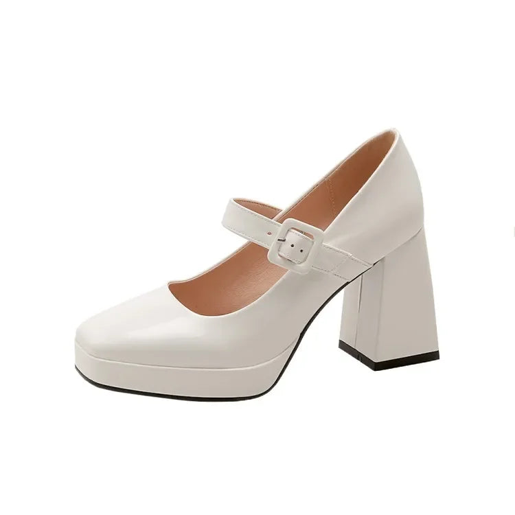 Red Patent Leather Mary Jane Pumps