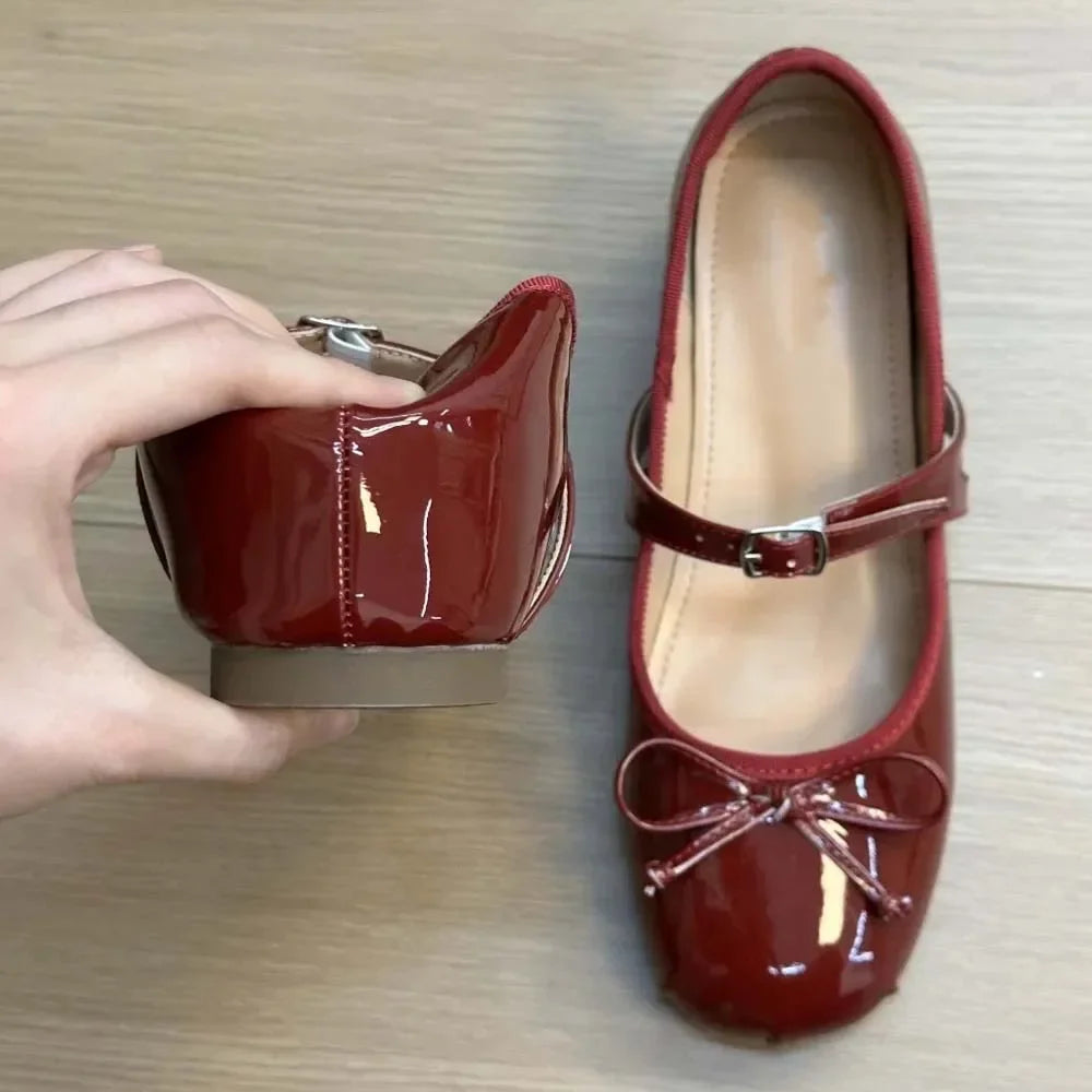 Mary Jane Shoes Bow Shoes Casual Low Heel Dresses Street Style Shoes