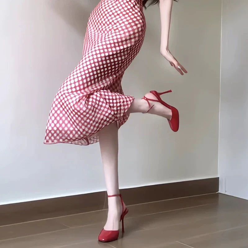 and pointed patent leather rhinestone bow shoes thin high-heeled banquet dress small size sandals
