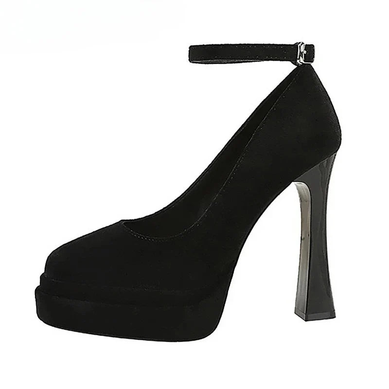 Nightclub Platform High Heel Mary Jane Shoes Elegant Shallow Buckle Shoes 2026 Party Dress Pumps