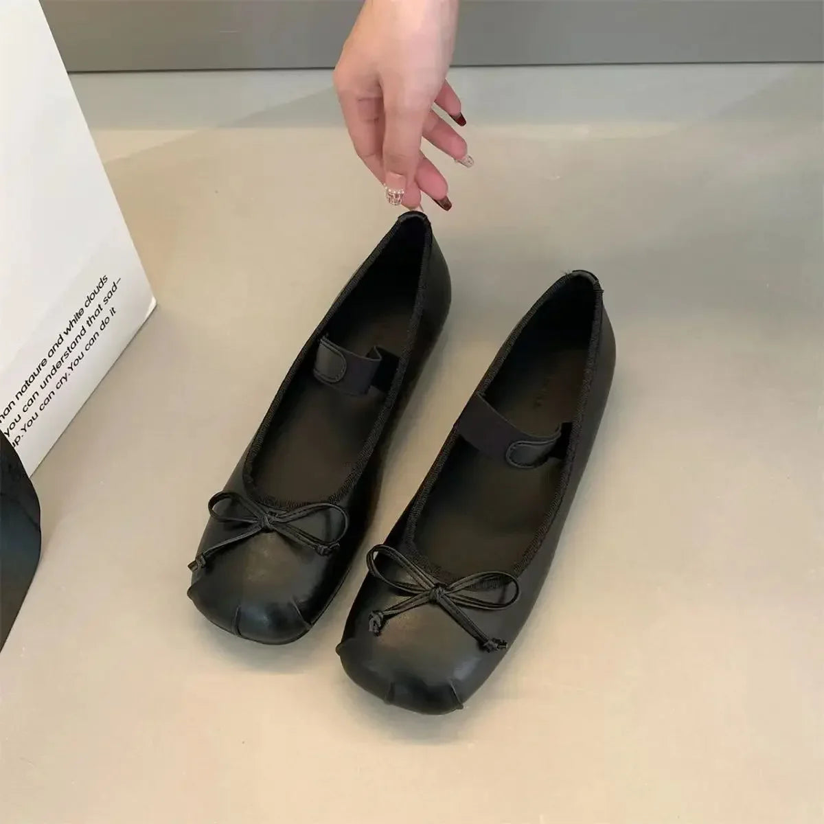 Bow-bottom Ballet Shoes Dance Shoes French Mary Jane Shoes in 2024