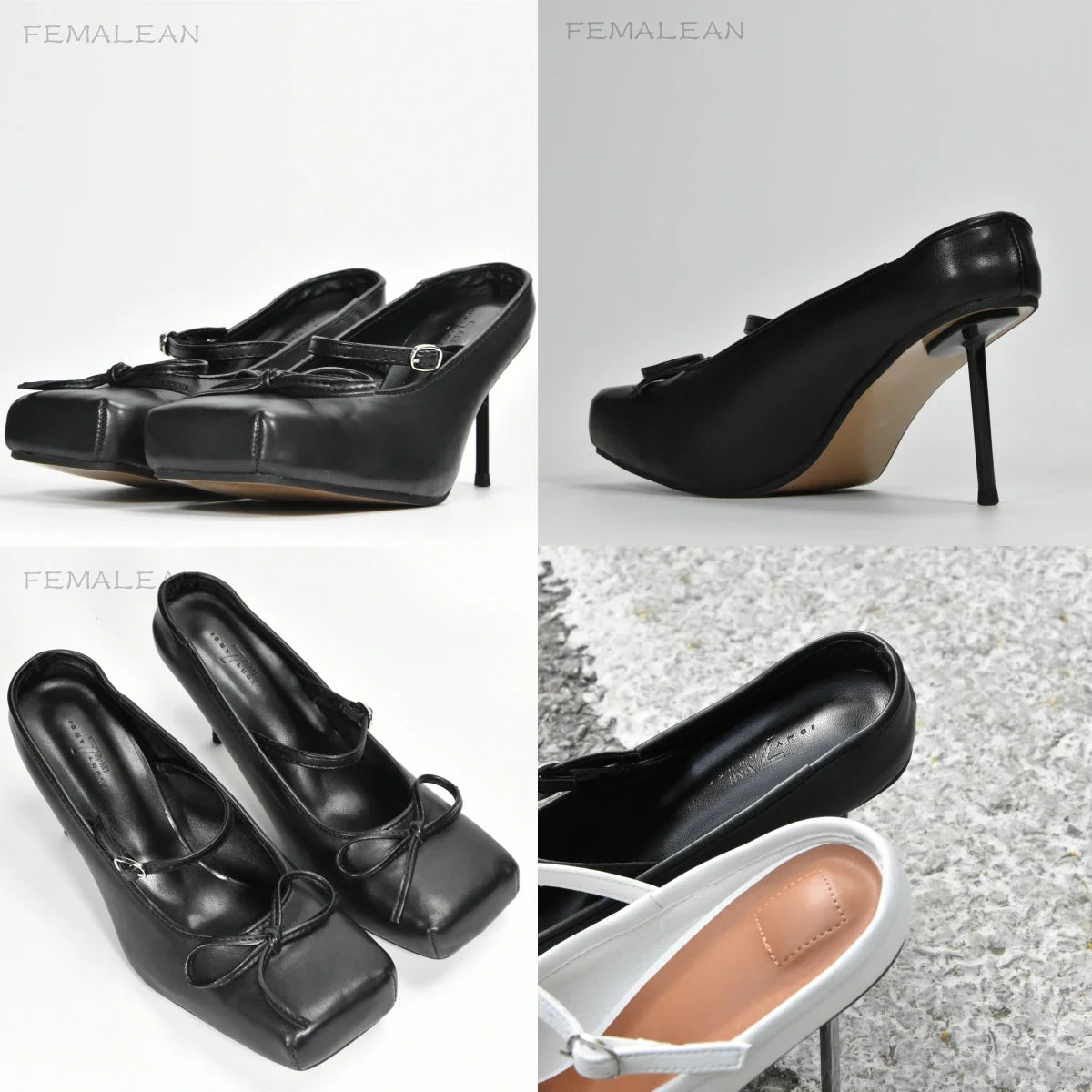Ballerinas Shoes High Heels Mules Square Toe Slingback 39 Wedding White Brand Shoes Sandals
