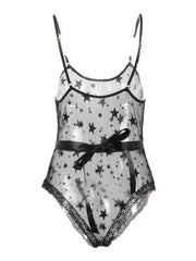 Sheer Teddies Lace Stars Lingerie