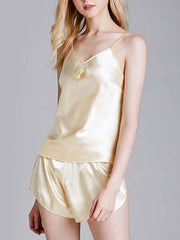 Silk 2 Piece Sleepwear Pajamas Outfit
