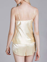 Silk 2 Piece Sleepwear Pajamas Outfit