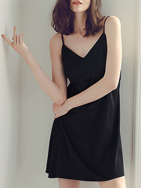 Silk Sleeveless Loungewear Sleepwear Slip Dress