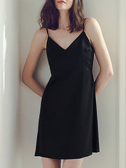 Silk Sleeveless Loungewear Sleepwear Slip Dress