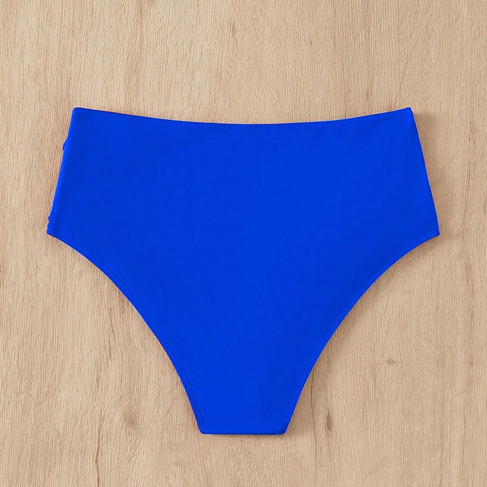 Solid Color High Waist High Elasticity Bottoms Daily Beach Vacation Swimwear Briefs