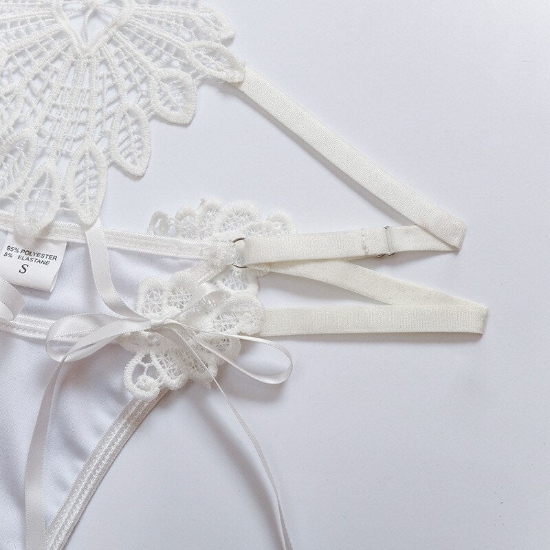 Steel Bone Bodycon Bodysuits Intimate Lingerie Set