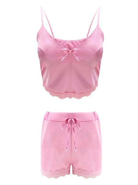 Straps Neck Polyester Lingerie Sleepwear