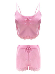 Straps Neck Polyester Lingerie Sleepwear