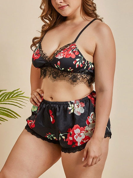Straps Neck Sleeveless Polyester Lingerie Sleepwear